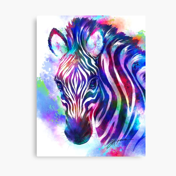 Colorful Zebra Wall Art for Sale