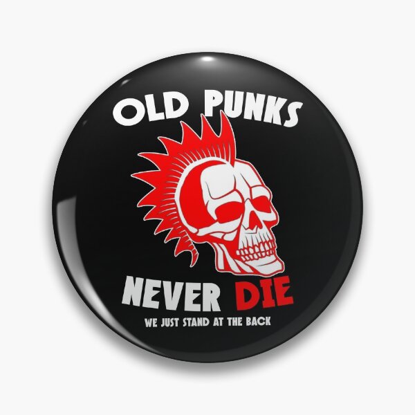 Item preview, Old Punks Never Die Funny Punk Rocker designed and sold by SharpThreadZ.