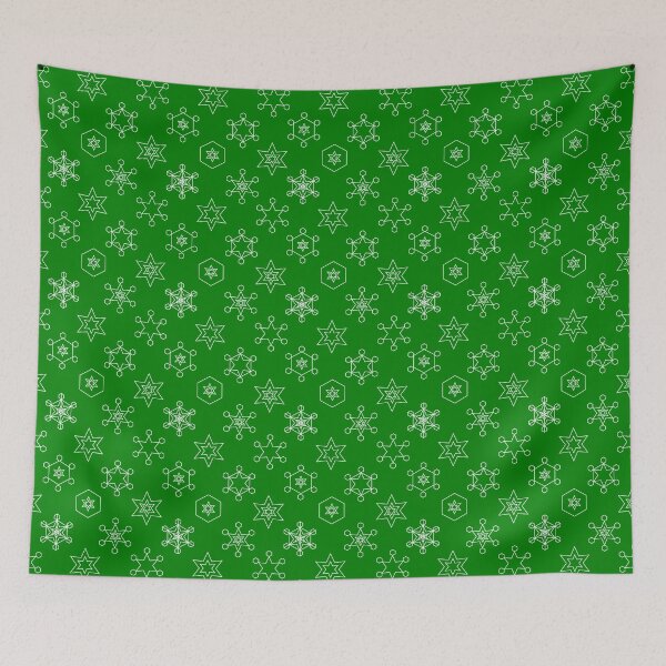 Item preview, Assorted Snowflakes on Green Repeat 5748 designed and sold by Art in My Loft.