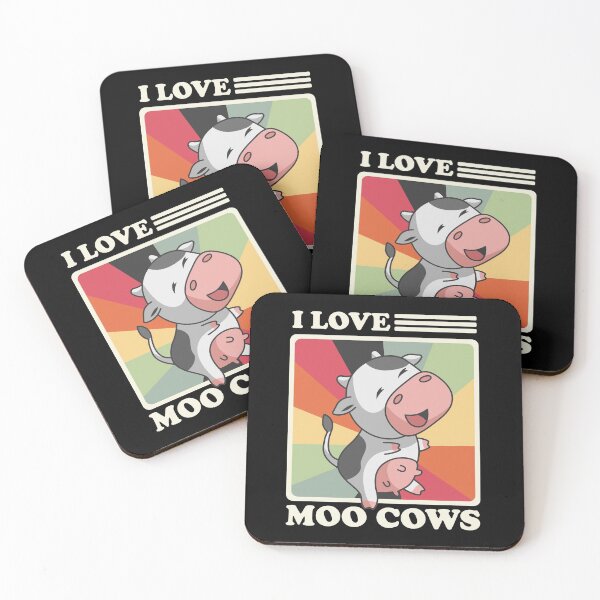 Item preview, Vintage Retro I Love Moo Cows Kawaii designed and sold by wdyoungblood.