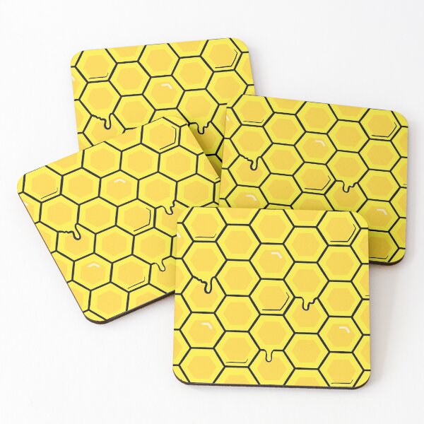 Item preview, Yellow Dripping Honeycomb Pattern designed and sold by DandiestArt22.