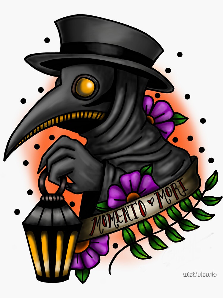 Vintage Plague Doctor Sticker for Sale by RavenWake