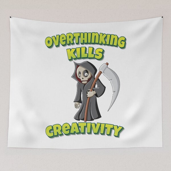 Item preview, Overthinking Kills Creativity Grim Reaper designed and sold by FiveNiches.