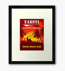 TAHITI Tropical Paradise Island Framed Print