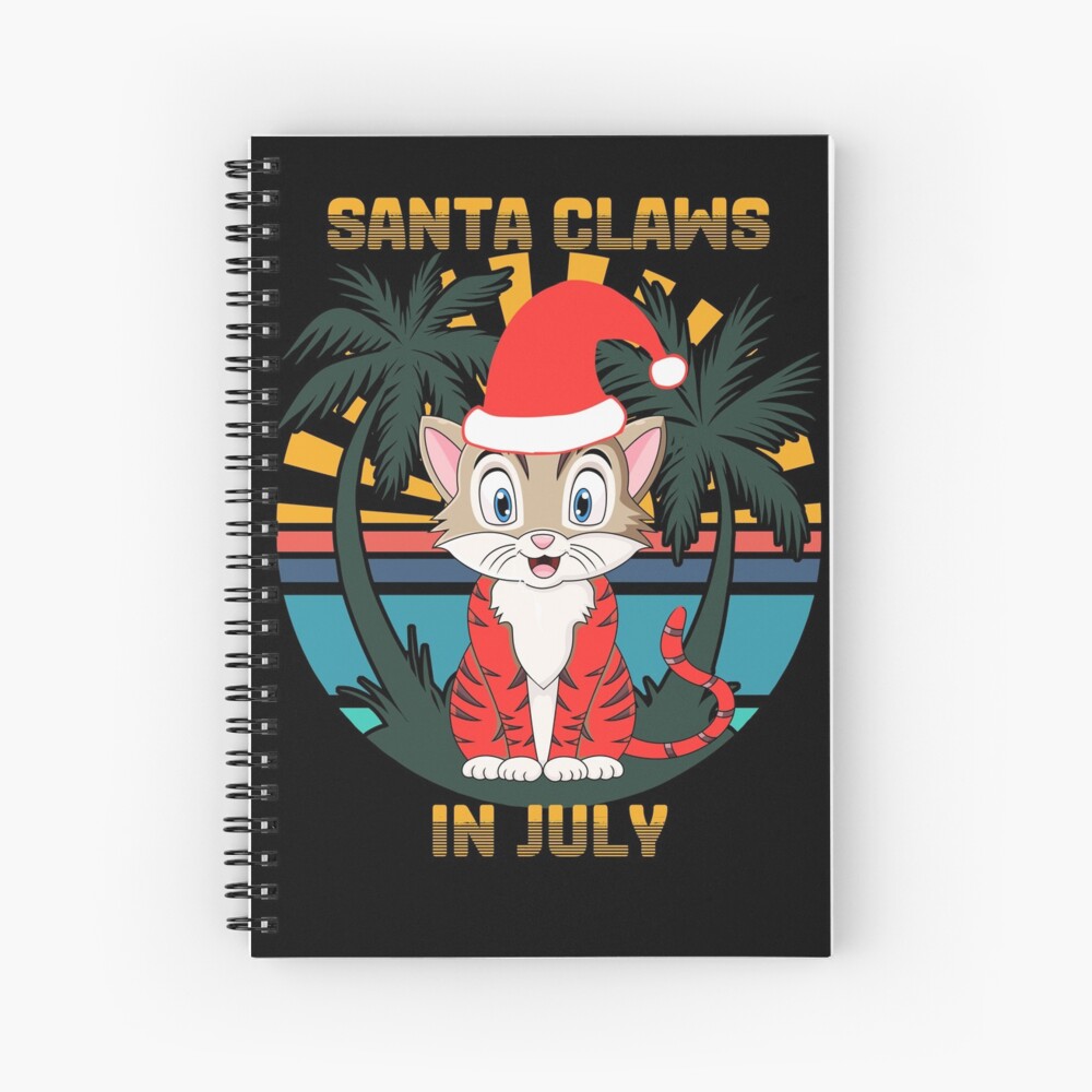 Santa Claws and Christmas in July Spiral Notebook
