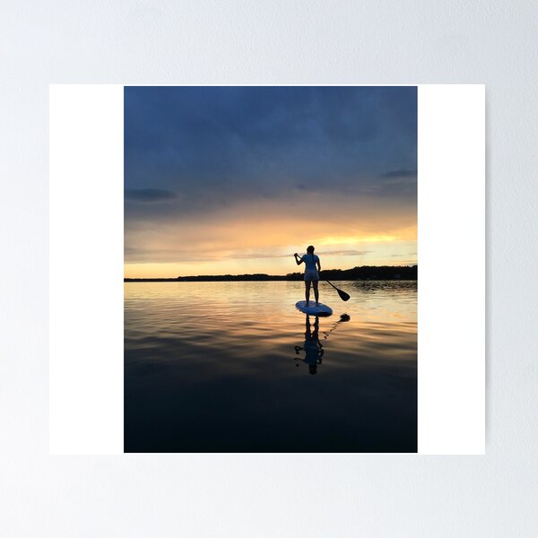 Item preview, Paddleboarding at sunset designed and sold by Amanda Teel.