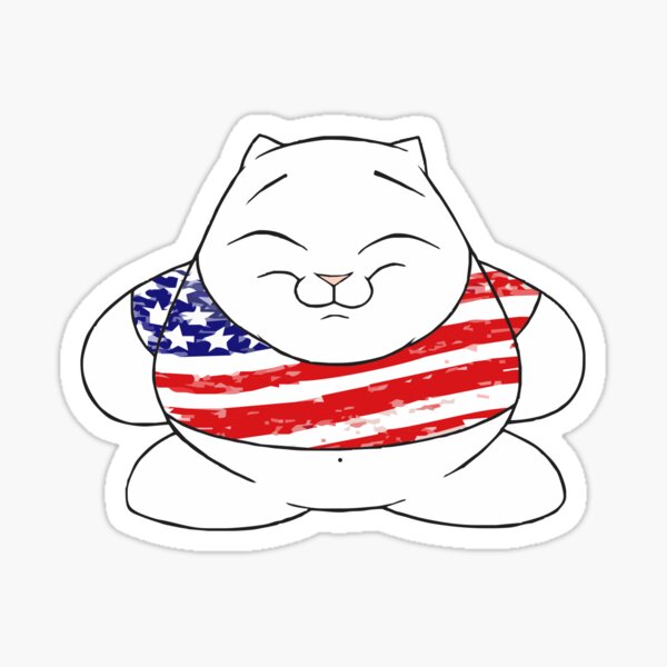 USA Happy Cat is Tokyo Bound! Sticker