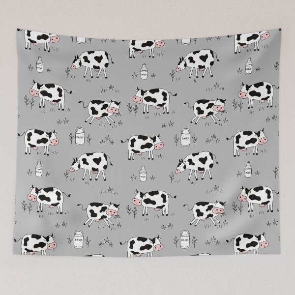 Item preview, Cow Dairy Farming Repeat Pattern designed and sold by suwarnaadi.
