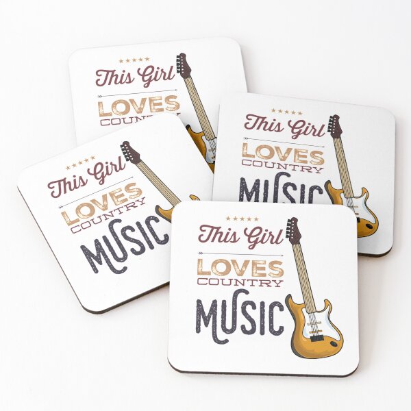 Item preview, This Girl Loves Country Music with Electric Bass Guitar Brown Image designed and sold by HppyStrngHelthy.
