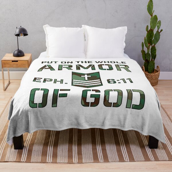 Armour Of God Black Prayer Blanket