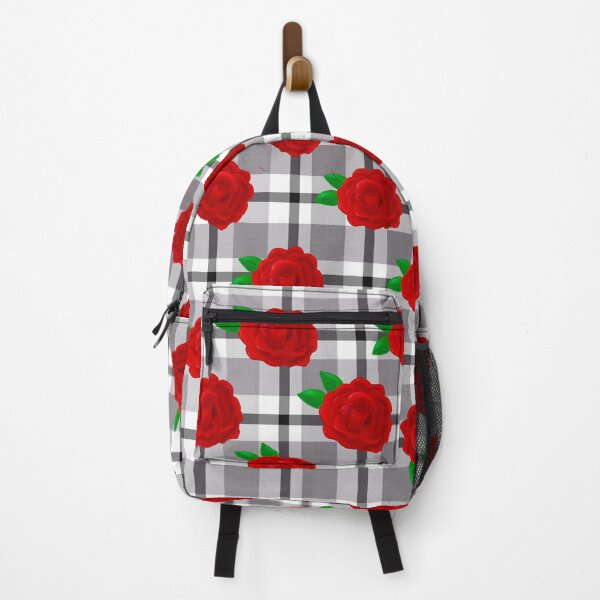 Item preview, Red Roses on Black Plaid designed and sold by clounewcomb.