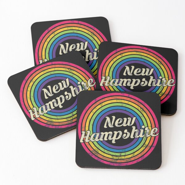 Item preview, New Hampshire Retro Rainbow Faded-Style designed and sold by Torokjakab.