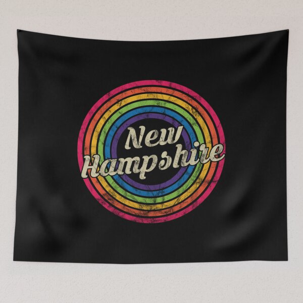 Item preview, New Hampshire Retro Rainbow Faded-Style designed and sold by Torokjakab.