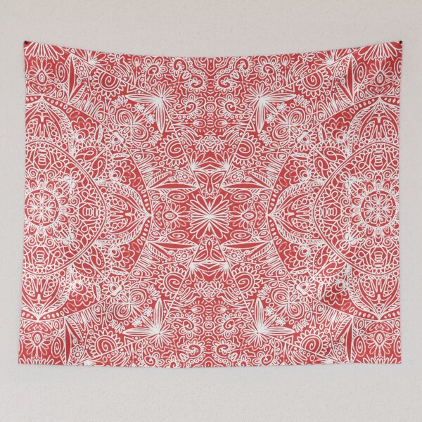Item preview, red and white mandala pattern  designed and sold by Giulia  Palazzo.
