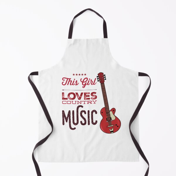 Item preview, This Girl Loves Country Music with Electric Bass Guitar Red Image designed and sold by HppyStrngHelthy.