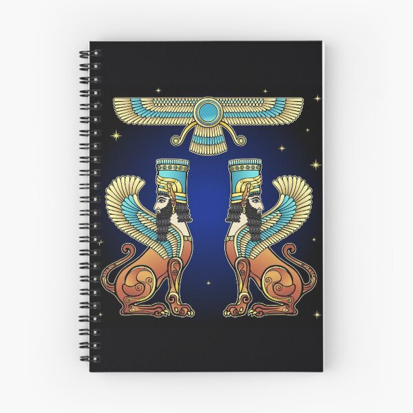 Item preview, Animation color drawing: magical winged lions, symbol of God. Character in Assyrian mythology.  designed and sold by YanaZvereva.