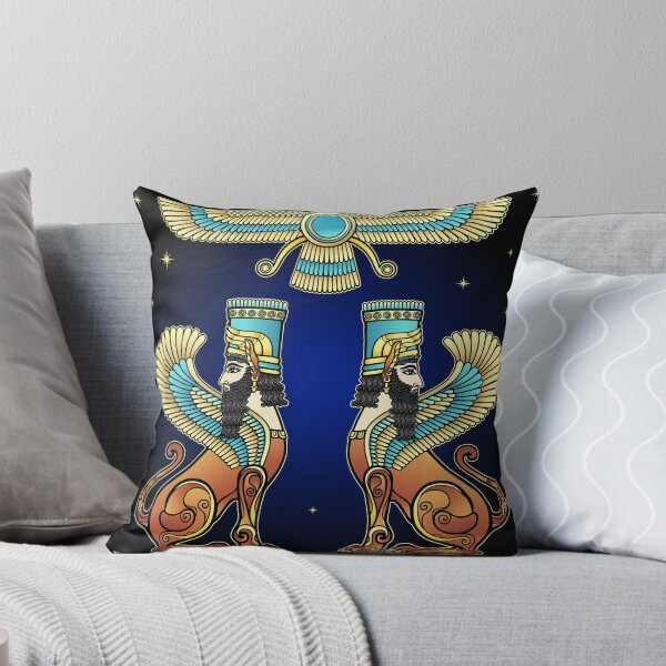 Item preview, Animation color drawing: magical winged lions, symbol of God. Character in Assyrian mythology.  designed and sold by YanaZvereva.