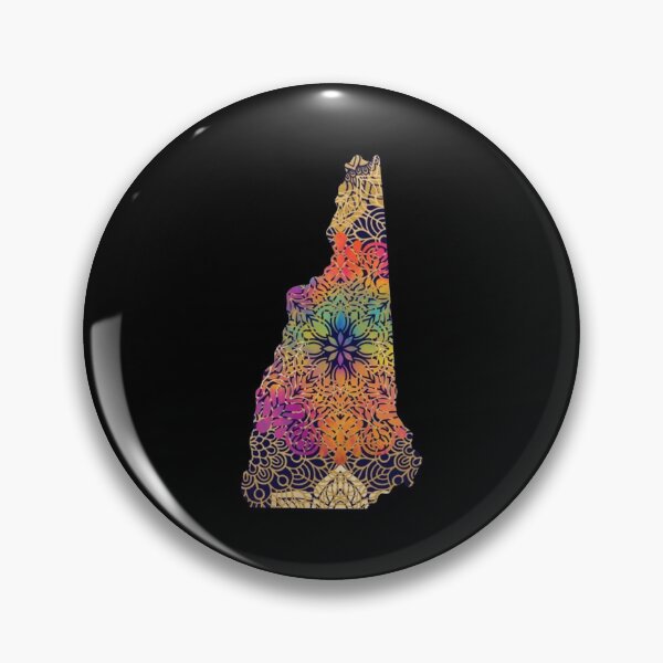 Item preview, New Hampshire United States of America Mandala Floral Map designed and sold by Torokjakab.