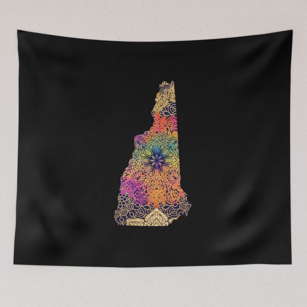 Item preview, New Hampshire United States of America Mandala Floral Map designed and sold by Torokjakab.