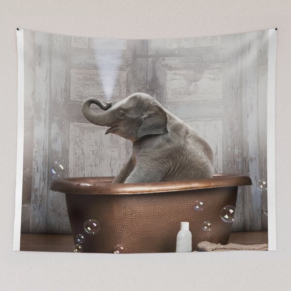 Item preview, Elephant in Bathtub designed and sold by charlessmoot.