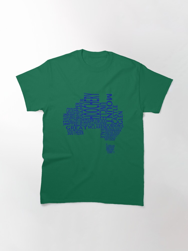 Classic T-Shirt, Australian Distilleries Map (Blue) designed and sold by Whisky-Imp