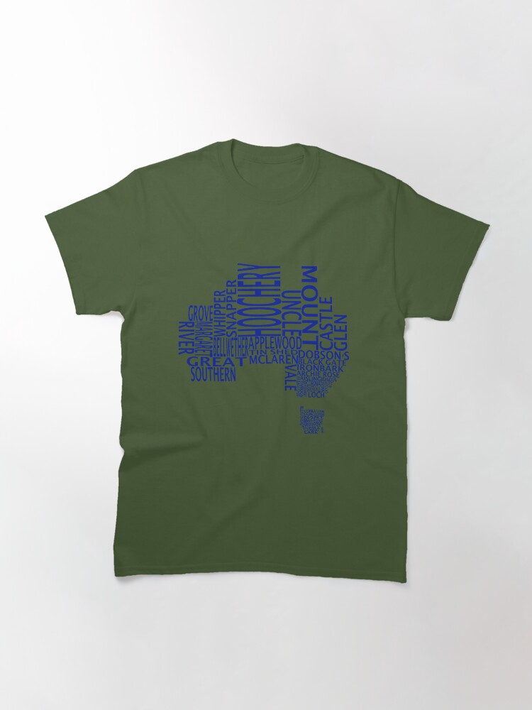 Thumbnail 3 of 7, Classic T-Shirt, Australian Distilleries Map (Blue) designed and sold by Whisky-Imp.