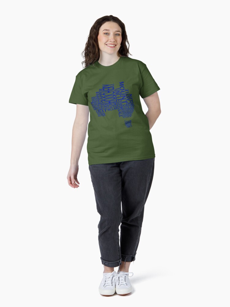 Thumbnail 4 of 7, Classic T-Shirt, Australian Distilleries Map (Blue) designed and sold by Whisky-Imp.