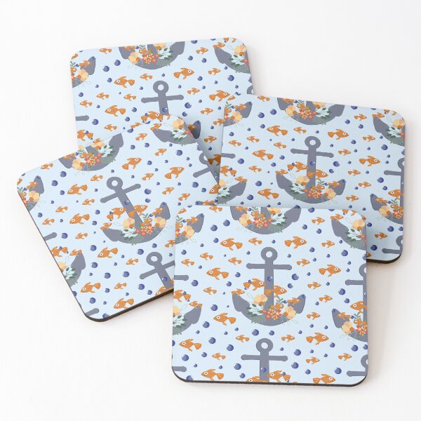 Item preview, Anchor with flowers and fish designed and sold by SiStaDesign.