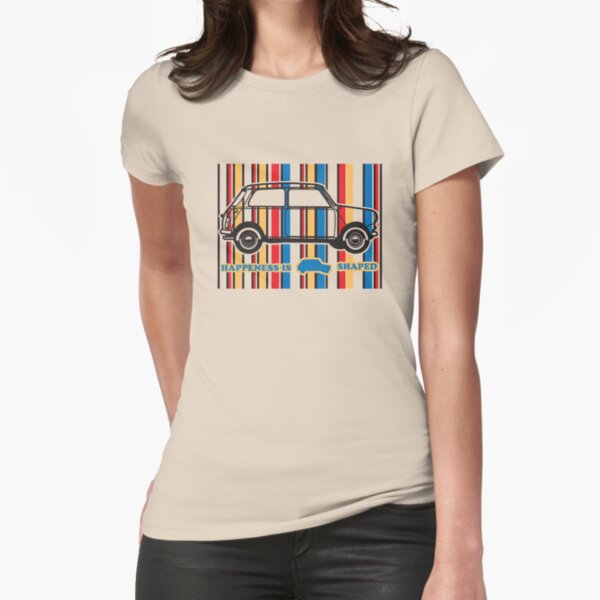 Glück ist Mini geformt Tailliertes T-Shirt