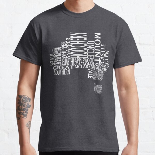 Australian Distilleries Map (White) Classic T-Shirt