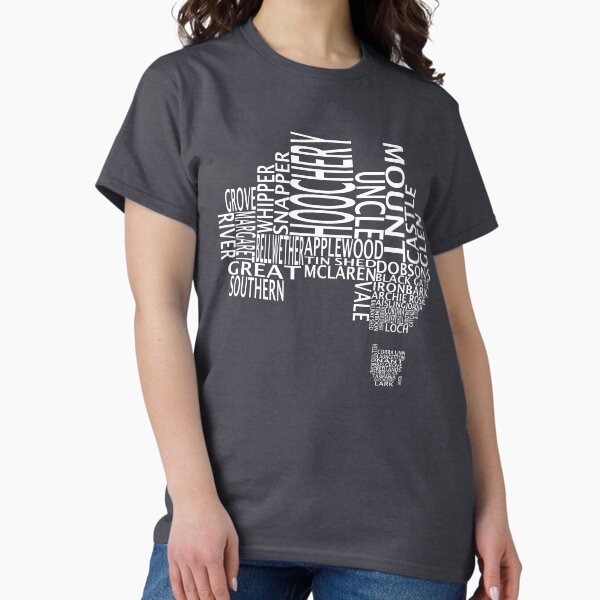 Australian Distilleries Map (White) Classic T-Shirt