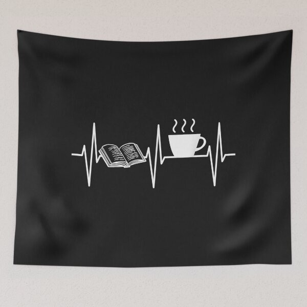 Item preview, Book Lover Shirt Coffee Lover Heartbeat Love Reading Coffee designed and sold by adrianajaue.