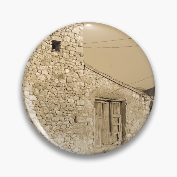 Item preview, Old stone building with dilapidated wooden doors designed and sold by Brian Scantlebury.