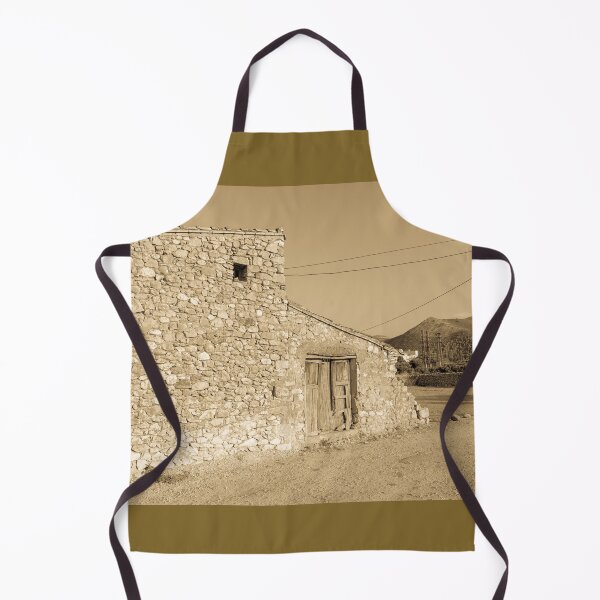 Item preview, Old stone building with dilapidated wooden doors designed and sold by Brian Scantlebury.