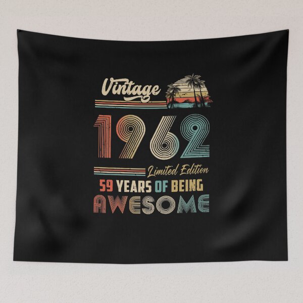 Item preview, Vintage 1962 59th Birthday Gift Men Women 59 Years Old designed and sold by cadieuxart.