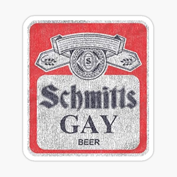 Vista previa del artículo con la obra «Cerveza Schmitts Gay Divertida», diseñado y vendido por LittleRedMare.