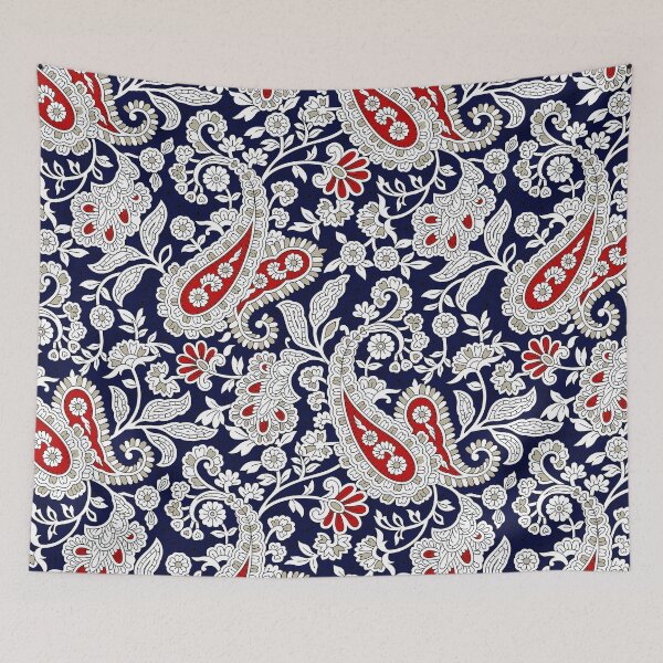 Item preview, Blue and Red Paisley Pattern, Blue Paisley floral seamless Pattern, Blue Paisley designed and sold by graphic-genie.