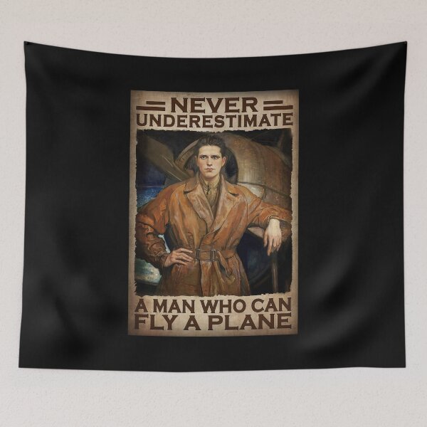 Item preview, Never Underestimate A Man Who Can Fly A Plane - Man Pilot Plane - Pilot Air Force designed and sold by hippololocc.