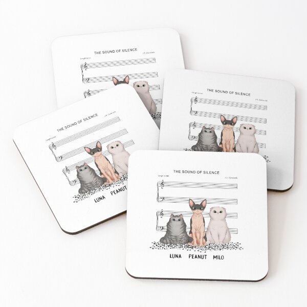 Item preview, The Sound Of Silence Luna Peanut Milo Cats Music designed and sold by Decker21.