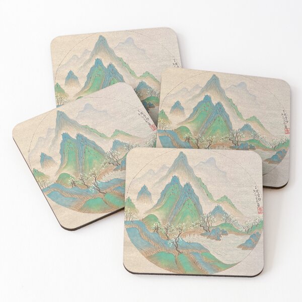 Item preview, Green mountain and river landscape designed and sold by Fion88.