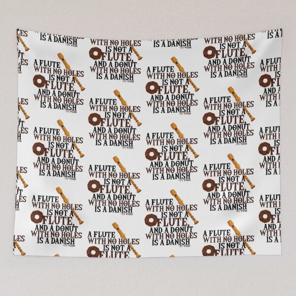 Item preview, A flute with no holes is not a flue, and a donut with no holes is a danish. designed and sold by Sticker Up.