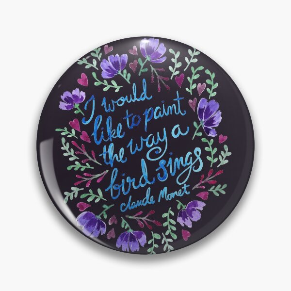 Item preview, Paint like a bird sings Monet - Hand Lettered Artist Quote designed and sold by Kit Cronk.