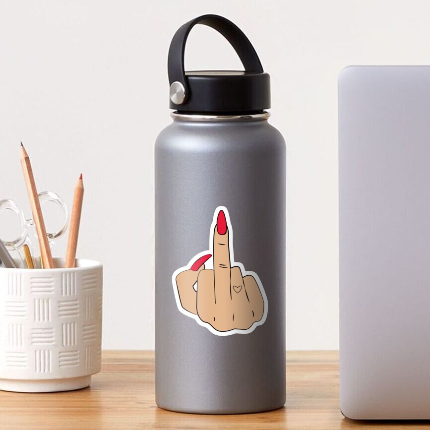 Mood Middle Finger Sticker For Sale By Manalia Redbubble