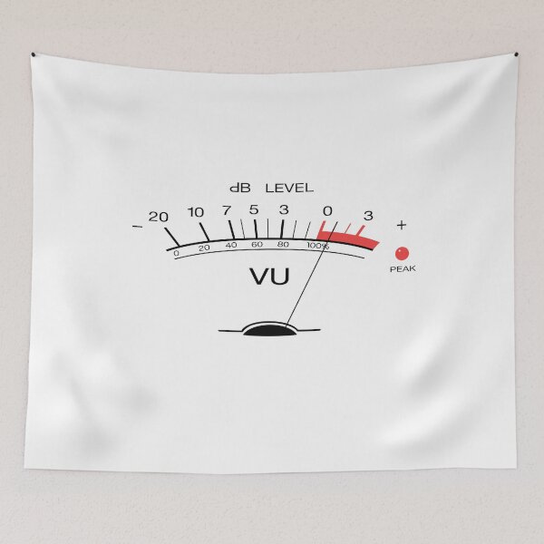 Item preview, Volume VU Meter Vintage Audio Engineer Recording Studio Gear Head Musician Guitar Shirt MUG STICKER AND MORE designed and sold by blueversion.
