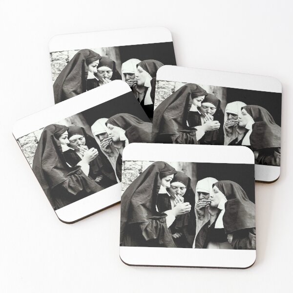 Item preview, Nuns Smoking metal print tapestry designed and sold by ruthborowski45.