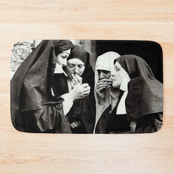 Item preview, Nuns Smoking metal print tapestry designed and sold by ruthborowski45.