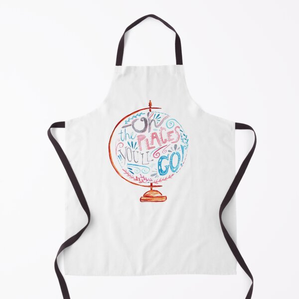 Item preview, Oh The Places You'll Go - Typography Vintage Globe in Pink Blue Grey designed and sold by Kit Cronk.