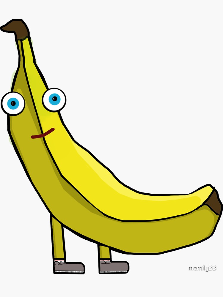 " Banana Man Smiley Face Sticker" Sticker for Sale by memily33 Redbubble