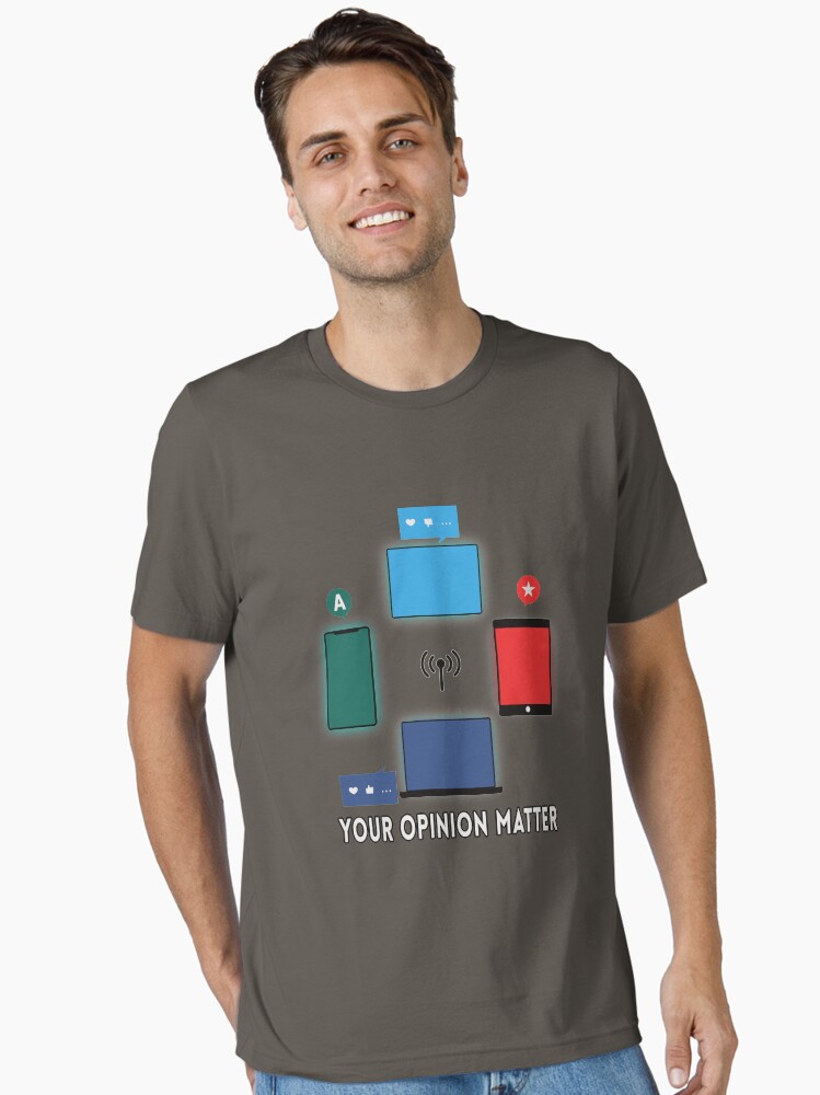 Thumbnail 2 of 7, Essential T-Shirt, Your opinion matter designed and sold by FridPix.