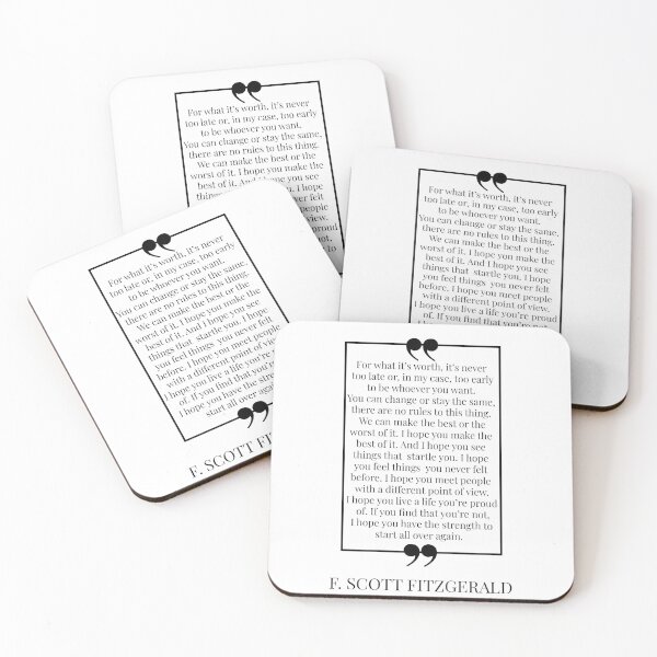 Item preview, For What it's Worth - F. Scott Fitzgerald Quote designed and sold by MuseTheQuote1.